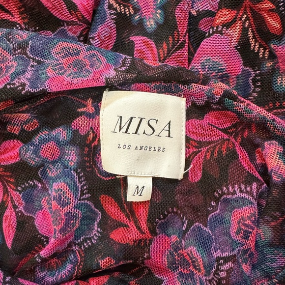 Nicola Midi Dress In Electric Ditsy Size Medium by MISA Los Angeles - Picture 6 of 6